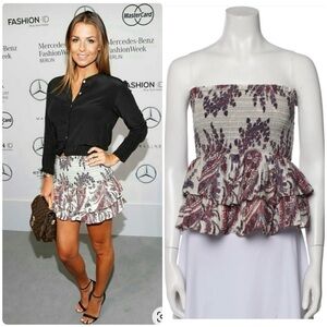 New! Isabel Marant Floral Ruched Skirt / Tube Top  Y2K 💜 Small